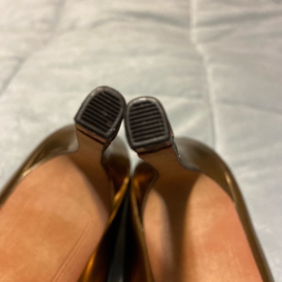Sam Edelman Celia bronze snakeskin accent heels - Picture 8 of 13